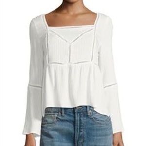 Knotsisters White Crepe Blouse